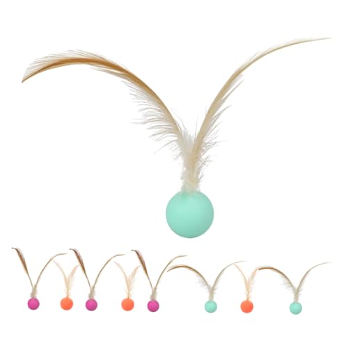 BCOATH 9stücke Katzenspielzeug Federball Mit Hüpfball Interaktive Katzenspielzeugbälle Elastisches Haustierspielzeug Für Innenbereich Katzenspielsachen Für Gelangweilte Hauskatzen BCOATH 9stücke Katzenspielzeug Federball Mit Hüpfball Interaktive Katzenspielzeugbälle Elastisches Haustierspielzeug Für Innenbereich Katzenspielsachen Für Gelangweilte Hauskatzen von BCOATH