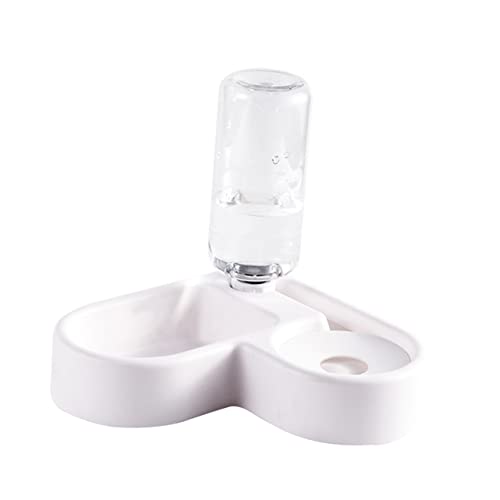 BCOATH Automatische Trink und Futterstation für Haustiere Wasserspender und Futterspender für Katzen und Hunde Weiß und Sicheres Design für Zuhause von BCOATH