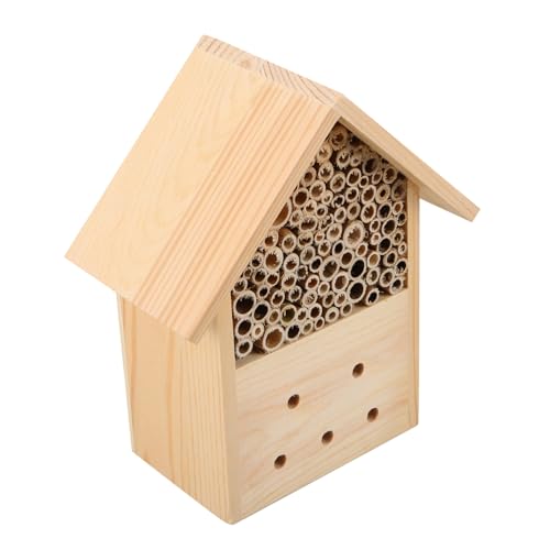 BCOATH Bienenhaus zum Hängen Natürlicher Bienennistplatz mit Belüftung für Garten und Outdoor Nachhaltiger Lebensraum schutzhaus für Wildbienen und Bestäuber von BCOATH