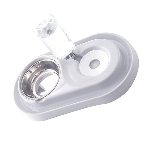 BCOATH Dual Bowl Haustier Trinkschale Spritzwassergeschützt Automatische Futterschale mit Wasserflasche Tragbar und Kreativ für Katzen und Hunde Beige BCOATH Dual Bowl Haustier Trinkschale Spritzwassergeschützt Automatische Futterschale mit Wasserflasche Tragbar und Kreativ für Katzen und Hunde Beige von BCOATH