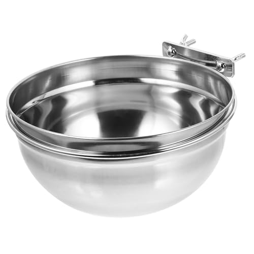 BCOATH Kistenkäfigschüssel Hundewasserschüssel Käfig Hängende Futterschüssel Edelstahl Haustier Wasserspender BCOATH Kistenkäfigschüssel Hundewasserschüssel Käfig Hängende Futterschüssel Edelstahl Haustier Wasserspender von BCOATH