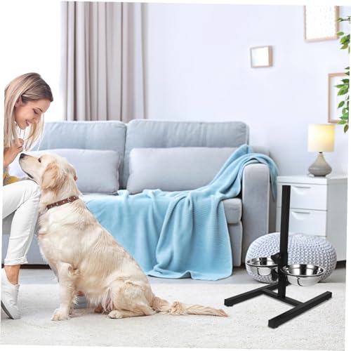 BCOATH Edelstahl Pet Feeder Futterstation mit Näpfen Erhöhter Futternapf für Hunde Katzen Langlebig Korrosionsbeständig Leicht zu Reinigen Frisches Design für Futter und Wasser von BCOATH