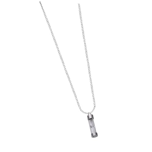 BCOATH Edelstahl Urnen Halskette Asche Anhänger Memorial Schmuck mit Transparentem Sanduhr duftflakon und O förmigem Anhänger Inkl Trichter für Familie und Freunde BCOATH Edelstahl Urnen Halskette Asche Anhänger Memorial Schmuck mit Transparentem Sanduhr duftflakon und O förmigem Anhänger Inkl Trichter für Familie und Freunde von BCOATH