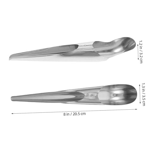 BCOATH Edelstahl Vogelfutterschippe Robust Rostfrei Langlebig Mittlere Wiederverwendbar Stilvolles Design für Papageien Finken und Kleine Vögel Einfach zu Reinigen und Zuverlässig von BCOATH