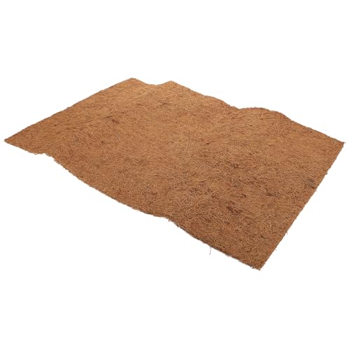 BCOATH Einstreu für Terrarien Tank Kokosnusseinlagen für Pflanzgefäße Krabbe Tür Terrarium Bettwäsche Kokosnussphasen Terrarium Matte Reptilienzubehör Bettmatte für Reptilien Bambus Brown von BCOATH