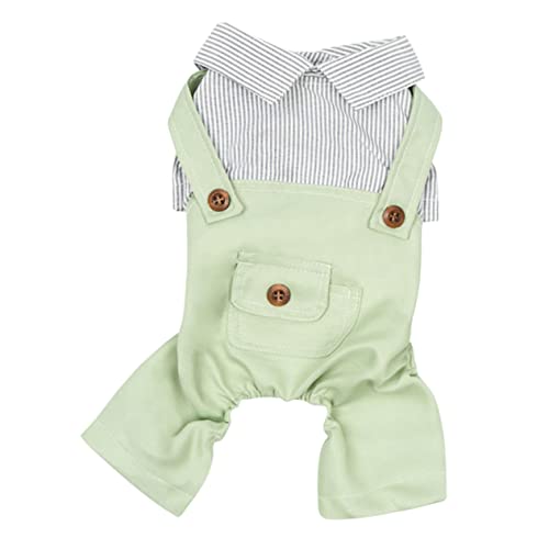 BCOATH Chic Gestreifte Hundebekleidung Für Frühling Atmungsaktive Bequeme Overall-Hosen Für Kleine Hunde Für Und Besondere Anlässe Für Fotoshootings Und Outdoor-aktivitäten von BCOATH