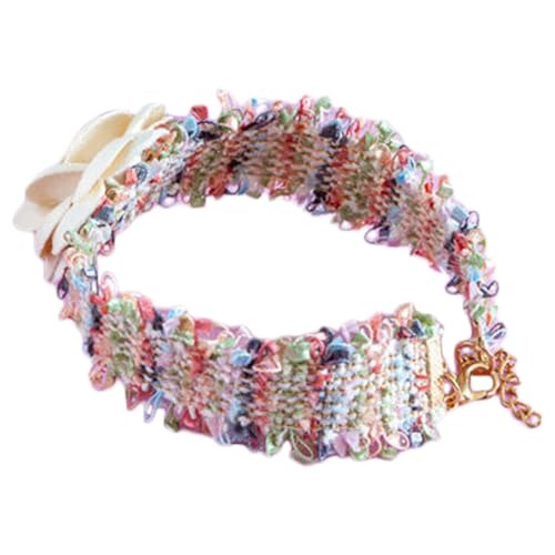 BCOATH Für Und Hunde Mit Dekorativer Strickblume Verstellbares Haustierhalsband Bunten Farben Ideal Für Outdoor Aktivitäten + Verstellbar BCOATH Für Und Hunde Mit Dekorativer Strickblume Verstellbares Haustierhalsband Bunten Farben Ideal Für Outdoor Aktivitäten + Verstellbar von BCOATH