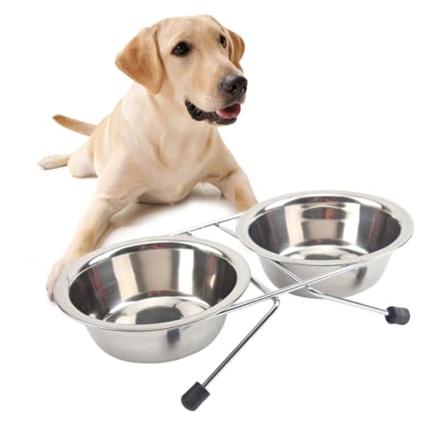 BCOATH -Futter Und Wassernapf Für Hunde Und Katzen Rutschfester Antiskid-ständer Doppeltes Design Für Futter Und Wasser Große Für Mittelgroße Und Große Tiere BCOATH -Futter Und Wassernapf Für Hunde Und Katzen Rutschfester Antiskid-ständer Doppeltes Design Für Futter Und Wasser Große Für Mittelgroße Und Große Tiere von BCOATH