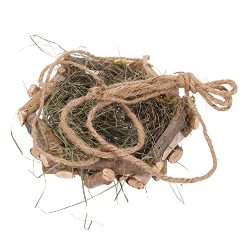 BCOATH Vogelnest- Hängendes Ornament Aus Stroh Gefertigt Vogelhaus Für Garten Und Zuhause von BCOATH