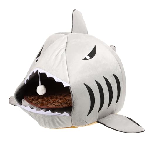 BCOATH Katzenbett Shark-Form Flauschige Katzenhöhle Für Kleine Haustiere Waschbar Praktisch Komfortabler Schlafplatz Für Katzen Und Kleine Hunde Für Kätzchen Und Teddybären Mit BCOATH Katzenbett Shark-Form Flauschige Katzenhöhle Für Kleine Haustiere Waschbar Praktisch Komfortabler Schlafplatz Für Katzen Und Kleine Hunde Für Kätzchen Und Teddybären Mit von BCOATH