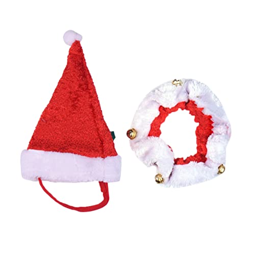 BCOATH Hund Weihnachtsmütze - Weihnachten Rentier Stirnband Halsband Für Kleine Hunde Halstuch Für Haustiere Welpenhalsband Weihnachtskatzenhalsband Fliege Lätzchen Herbst Und Winter von BCOATH