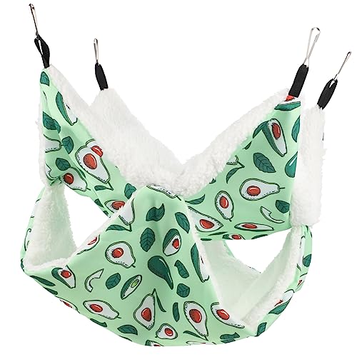 BCOATH Hamster Etagenhängematte Einstreu für Hamster Bett für kleine Haustiere hamsterbett Hamster Spielzeug schaukel Haustierbedarf Hamster Hängebett Arktisches Vlies Light Green von BCOATH