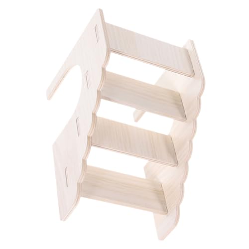 BCOATH Hamster Holzleiter Stabil Langlebig Kleintier Kletterleiter für Hamster Chinchilla Käfig Zubehör Trainingsleiter für Kleine Haustiere von BCOATH