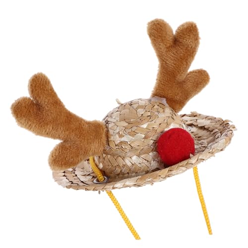 BCOATH Mini-elch-weihnachtsmütze Handgefertigt Modisch Bequem Geeignet Für Hamster Vögel Kleintiere Haustier-zubehör von BCOATH