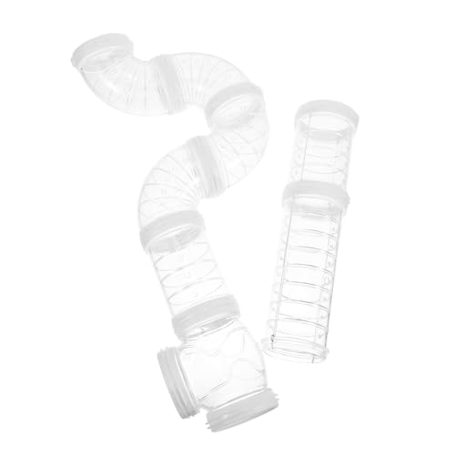 BCOATH Hamster Tunnel Rohr Transparent DIY Verbindungsspielzeug für Hamster Kleintiere Externer Sporttunnel Erweiterbar Modular von BCOATH