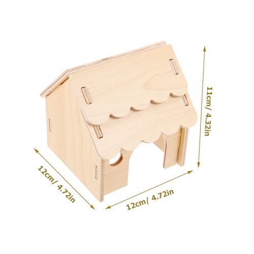 BCOATH Hamster Versteckhaus aus Holz Kleines Nagerhaus für Hamster Chinchilla und Rennmäuse Gnabbersicherer Rückzugsort Dunkler Schlafraum Passend für Hamsterkäfig BCOATH Hamster Versteckhaus aus Holz Kleines Nagerhaus für Hamster Chinchilla und Rennmäuse Gnabbersicherer Rückzugsort Dunkler Schlafraum Passend für Hamsterkäfig von BCOATH