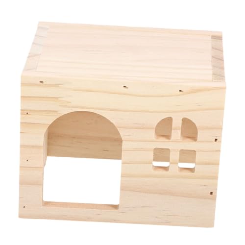 BCOATH Holz Hamsterhaus Für Kleine Haustiere Mehrkammer Haus Aus Holz Als Versteck Für Hamster Meerschweinchen Und Andere Nagetiere Einfach Zu Reinigen Und Transportabel von BCOATH