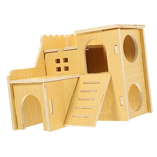BCOATH Pet Cage Hamster Haus Aus Holz Stöckige Unterkunft Für Kleine Haustiere Für Hamster Und Zwerghamster Spiel Und Ruheplatz Langlebig Und Sicher BCOATH Pet Cage Hamster Haus Aus Holz Stöckige Unterkunft Für Kleine Haustiere Für Hamster Und Zwerghamster Spiel Und Ruheplatz Langlebig Und Sicher von BCOATH