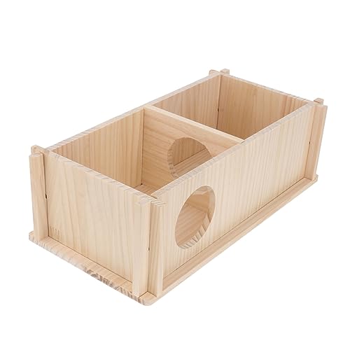 BCOATH Hamsterspielzeug Aus Holz Spielhaus Haustierunterstand Für Kleintiere von BCOATH