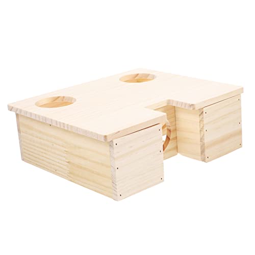BCOATH Hamsterkäfig Holzhaus Hamster Versteck Meerschweinchen Spielset Hamsterhaus mit Labyrinth Hamsterhaus mit Mehreren Kammern Spielzeug Verstecke aus Hamsterholz Hamsterplattform BCOATH Hamsterkäfig Holzhaus Hamster Versteck Meerschweinchen Spielset Hamsterhaus mit Labyrinth Hamsterhaus mit Mehreren Kammern Spielzeug Verstecke aus Hamsterholz Hamsterplattform von BCOATH