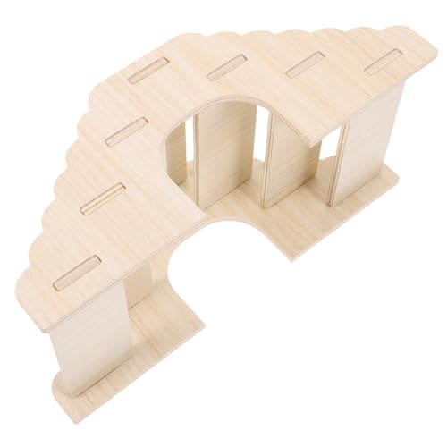 BCOATH Hamsterleiter aus Natürlichem Holz Beißfestes Kletterspielzeug für Kleine Haustiere Multifunktionale Hamsterbrücke zur Beschäftigung und Training Robustes Zubehör für Käfigspaß von BCOATH