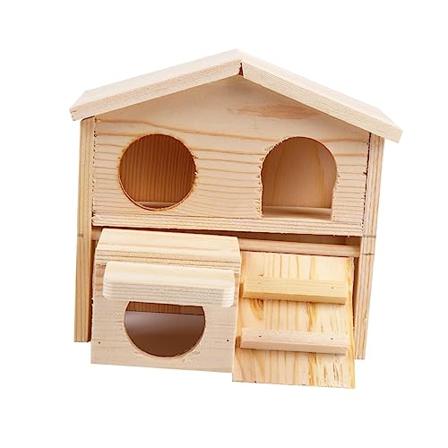 BCOATH Entzückende Hangleiter Haustierhütte Große Kapazität Holz Hamsterhaus Doppelschicht Rattenzimmerleiter BCOATH Entzückende Hangleiter Haustierhütte Große Kapazität Holz Hamsterhaus Doppelschicht Rattenzimmerleiter von BCOATH