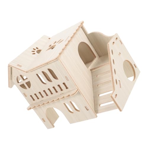 BCOATH Robustes Hamsterhaus Aus Holz Rattenversteck Zartes Design Haustier-Villa-Spielzeug BCOATH Robustes Hamsterhaus Aus Holz Rattenversteck Zartes Design Haustier-Villa-Spielzeug von BCOATH