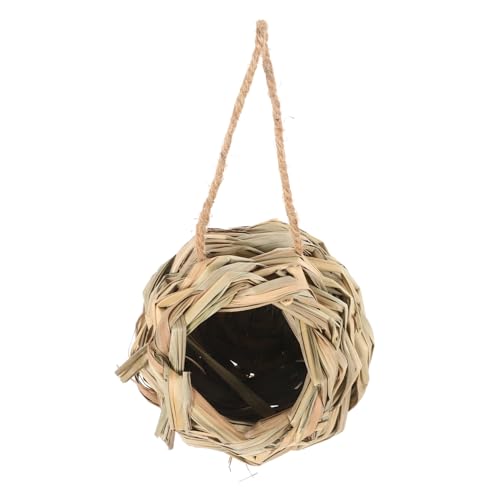 BCOATH Handgewebtes aus Stroh Gemütliches Hamsterhaus Natürliches Material Atmungsaktives Kleintierspielzeug für Drinnen und Draußen Einzigartiges Design BCOATH Handgewebtes aus Stroh Gemütliches Hamsterhaus Natürliches Material Atmungsaktives Kleintierspielzeug für Drinnen und Draußen Einzigartiges Design von BCOATH
