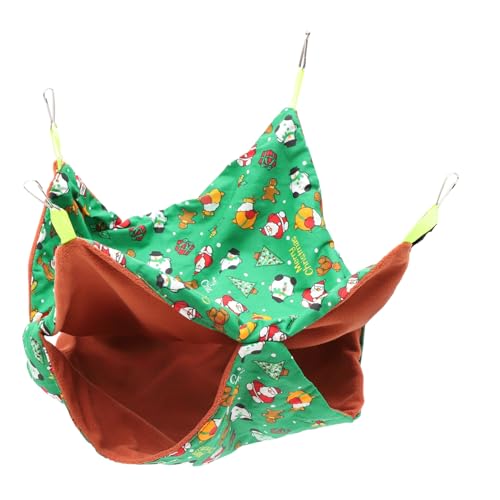 BCOATH Meerschweinchen-Bett Chinchilla-hängenest Bequeme Hamster-hängematte Atmungsaktiv 33 X 33 cm Grün Großes Bett von BCOATH