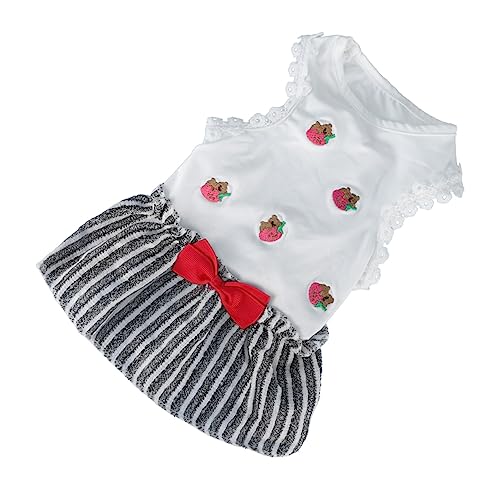 BCOATH Haustieranzug mit Erdbeerstreifen Hundekleid bequemes Material für Hundekostüme und Partys BCOATH Haustieranzug mit Erdbeerstreifen Hundekleid bequemes Material für Hundekostüme und Partys von BCOATH