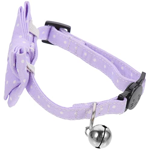 BCOATH Verstellbares Hundehalsband Mit Fliege Für Haustiere Hundehalsband Mit Schleife Hundehalsband Mit Fliege Hundehalsband Hundehalsband Mit Glöckchen Modisches Haustier-Accessoire von BCOATH