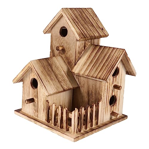 BCOATH Hölzerner Vogel Nistkasten DIY Bausatz für Gartenvögel Holz mit Dickem Hängeseil für Kanarienvögel Papageien und Kleine Perfektes BCOATH Hölzerner Vogel Nistkasten DIY Bausatz für Gartenvögel Holz mit Dickem Hängeseil für Kanarienvögel Papageien und Kleine Perfektes von BCOATH