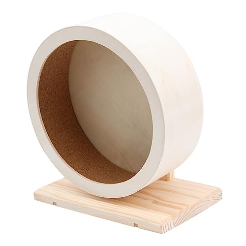 BCOATH Holz Laufrad für Hamster und Kleintiere Spinner Übungsrad Langlebig und Komfortabel Fördert Gesunde Bewegung für Hamster Ratten und Kleine Haustiere von BCOATH