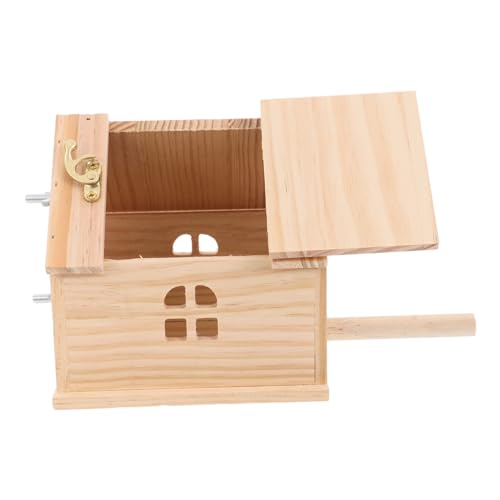 BCOATH Holz Nistkasten für Wellensittiche Brutkasten aus Natürlichem Holz Stilvolles Vogelhaus für Zucht und Aufzucht für Papageien und Wildvögel Gemütliche Umgebung für Vögel von BCOATH