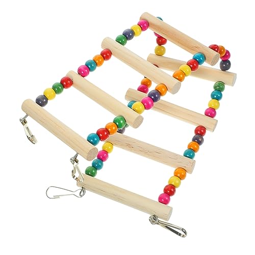 BCOATH Bunte Holzleiter Für Vögel Spielzeug Für Wellensittiche Und Papageien Klettern Und Mit Mehrschichtigem Design Und Attraktiven Farben von BCOATH
