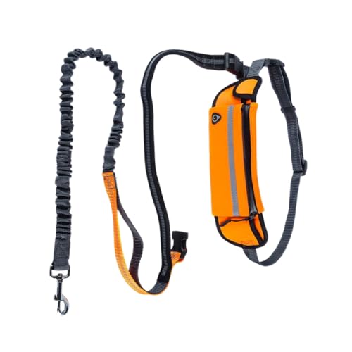 BCOATH Haustier-Tragetasche Hände Hundeleine Zum Spazierengehen Laufen Wandern Mit Verstellbarer Hüfttasche Orange von BCOATH
