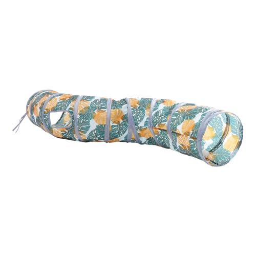 BCOATH Interaktiver Katzentunnel aus Robustem Polyester mit Spielball Faltbar und Dekorativ für Kätzchen zur Beschäftigung und Stressabbau im Innenbereich von BCOATH