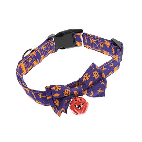 BCOATH Halloween-Kragen Sicherheitshalsbänder Für Kätzchen Hundehalsketten Für Kleine Hunde Festival-welpenhalsbänder Hundehalsband Welpe Fliege Hündchen Violett Polyester Krawatte Schal von BCOATH