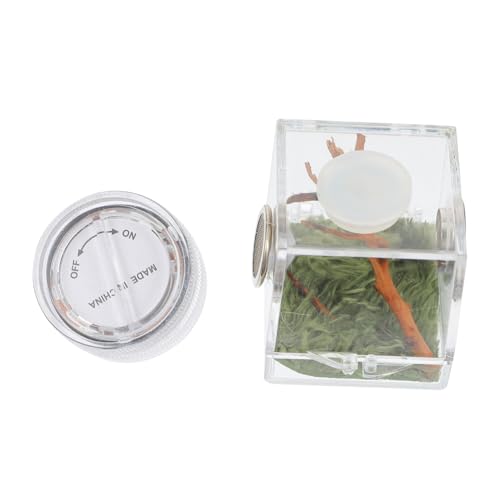 BCOATH Kleiner Lebensraum Für Springspinnen Transparente Zuchtbox Mit Lampe Und Feuchtigkeitsregler Für Spinnen Schnecken Und Kleine Reptilien BCOATH Kleiner Lebensraum Für Springspinnen Transparente Zuchtbox Mit Lampe Und Feuchtigkeitsregler Für Spinnen Schnecken Und Kleine Reptilien von BCOATH