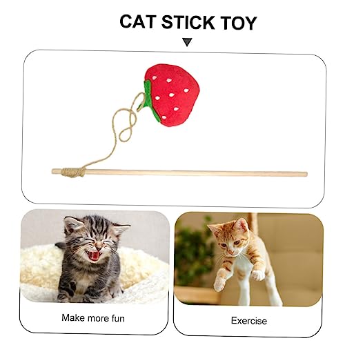 BCOATH Katze Katzenminze Teaser Stick Interaktiv Gesund Aktiv Halten Kätzchen Beschäftigung Haustier Spaß Rot von BCOATH