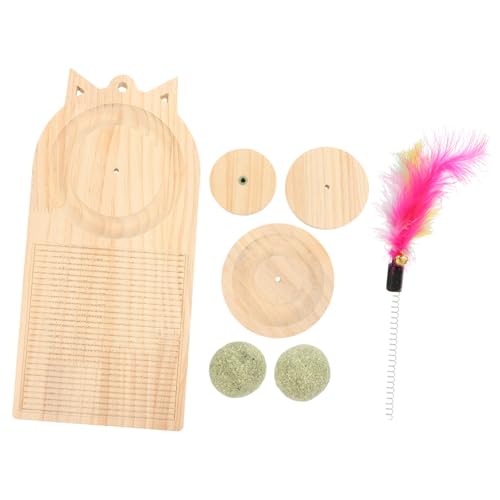 BCOATH Interaktives Kratzbrett Für Katzen Und Kätzchen Drehteller Aus Holz Spielzeug Zufällige Farbe BCOATH Interaktives Kratzbrett Für Katzen Und Kätzchen Drehteller Aus Holz Spielzeug Zufällige Farbe von BCOATH