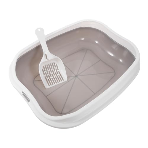 BCOATH Halbgeschlossene Katzentoilette Katzentoilette Katzentoilette Spritzwassergeschützte Katzentoilette Tablett für Hauskatzen Kätzchentoilette Leicht zu reinigen BCOATH Halbgeschlossene Katzentoilette Katzentoilette Katzentoilette Spritzwassergeschützte Katzentoilette Tablett für Hauskatzen Kätzchentoilette Leicht zu reinigen von BCOATH