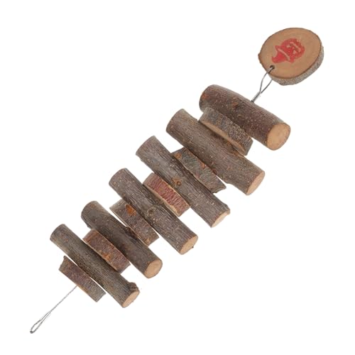 BCOATH Hängendes Kauspielzeug Aus Holz Für Haustiere Spielzeug Für Hamster Meerschweinchen Kleintiere Zahnungsspielzeug von BCOATH