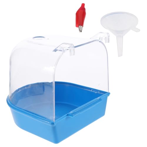 BCOATH Kleine Vogelbadewanne für Papageien und Sittiche Stabiles Sicheres Material mit Wasserzufuhröffnung und Trichter für Käfige und Vogelpflege Langlebiges Vogelbad für von BCOATH