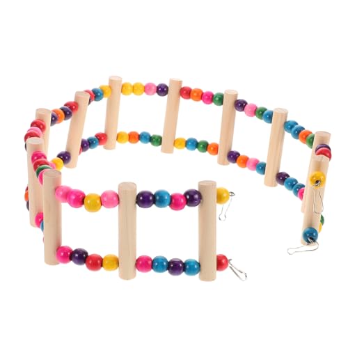 BCOATH Kletterschaukelleiter Für Papageien: Vogelkäfig-leiterspielzeug Zum Kauen Und Klettern, Hölzerne Papageienstange Für Sittiche, Und Kleine Vögel von BCOATH