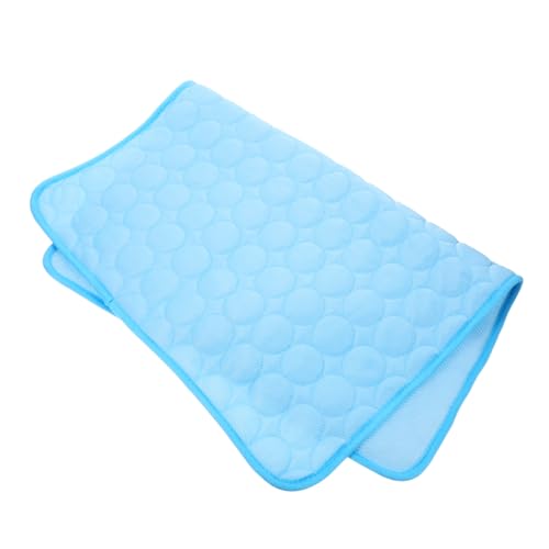 BCOATH Kühlmatte für Hunde Kühlkissen für Haustiere weich langlebig leicht zu reinigen Blau Größe L-70x55 von BCOATH