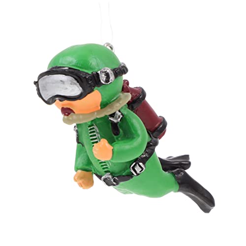BCOATH Aquarium-Ornamente Fischtank Taucher-Ornament Realistisches Modell PVC-Material Grüner Dicker Taucher Leicht Zu Reinigen Aquarium-ästhetik von BCOATH