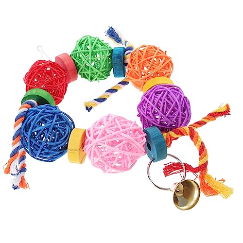 BCOATH Hängendes Papagei Kauspielzeug Aus Buntem Rattan Vielseitiges Vogelspielzeug Für Wellensittiche Und Andere Kleine Vögel Sicheres Und Langlebiges Spielzeug Zur Und Dekoration des BCOATH Hängendes Papagei Kauspielzeug Aus Buntem Rattan Vielseitiges Vogelspielzeug Für Wellensittiche Und Andere Kleine Vögel Sicheres Und Langlebiges Spielzeug Zur Und Dekoration des von BCOATH