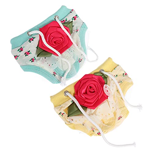 BCOATH Physiologische Windeln für Hunde 2 Stück Menstruationshöschen für weibliche Hunde mit Kordelzug Bequeme Periodenhöschen für Hunde S 15–25 cm zufällige Farbe BCOATH Physiologische Windeln für Hunde 2 Stück Menstruationshöschen für weibliche Hunde mit Kordelzug Bequeme Periodenhöschen für Hunde S 15–25 cm zufällige Farbe von BCOATH