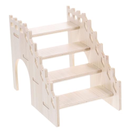 BCOATH Kleine Holzleiter Für Kleintiere Klettergerüst Für Hamster Meerschweinchen Und Chinchillas Für Spiel Und Versteckmöglichkeiten Im Käfig Einfach Zu Reinigen Und Platzsparend von BCOATH